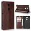 For Sony Xperia XA2 Ultra Crazy Horse Genuine Leather Case Flip Stand Card Slot - Coffee
