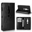 For Sony Xperia XZ2 Premium Crazy Horse Genuine Leather Case Flip Stand Card Slot - Black