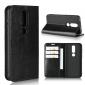 For Nokia X6 Luxury Crazy Horse Genuine Leather Case Flip Stand Card Slot - Black