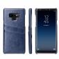 Oil Wax Leather Card Holder Back Case Cover for Samsung Galaxy Note 9 - Dark Blue