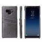 Oil Wax Leather Card Holder Back Case Cover for Samsung Galaxy Note 9 - Grey