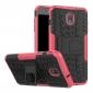 Rugged Armor Shockproof Protective Kickstand Phone Case For Samsung Galaxy J3 (2018) - Hot pink