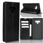 For Samsung Galaxy Note 9 Genuine Leather Card Slot Wallet Flip Case Cover - Black