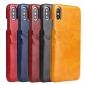 Case for iPhone 11 12 Pro Max Oil Wax Leather Credit Card Holder Back Cover