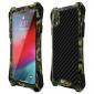 For iPhone XS Max Aluminum Metal TPU Shockproof Carbon Fiber Case - Camouflage