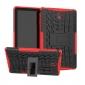 Rugged Shockproof Kickstand Cover Armor Back Case for Samsung Galaxy Tab S4 10.5 T830/T835 - Red