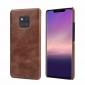 Matte Genuine Leather Back  Case Cover for Huawei Mate 20 Pro - Coffee