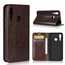 Genuine Leather Wallet Card Holder Case Magnetic Cover for Huawei Nova 4 - Coffee