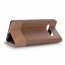 Cross Pattern Wallet Flip Leather Case for Samsung Galaxy S10 - Brown