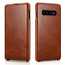 ICARER Vintage Series Genuine Leather Flip Case For Samsung Galaxy S10 / S10 Plus - Brown