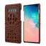For Samsung Galaxy S10 Plus Crocodile Head Pattern Genuine Leather Back Case Cover - Brown