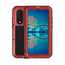 Shockproof Waterproof Gorilla Glass Aluminum Metal Case Cover for Huawei P30 - Red