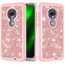 For Motorola Moto G7 / G7 Plus Glitter Case Slim Sparkly Bling Shockproof Cover - Rose Gold
