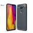 For LG G8 ThinQ Shockproof Carbon Fiber Soft TPU Case Cover - Navy