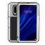 For Huawei P30 Pro Waterproof Alloy Metal Shockproof Case Cover Tempered Glass Silver