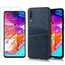 For Samsung Galaxy A70 Leather Wallet Card Holder Case Cover+Screen Protector - Navy Blue
