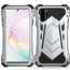 For Samsung Note 10 Plus Shockproof Metal Bumper Silicone Hybrid Rugged Armor Case - White