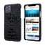 Cowhide Genuine 3D Crocodile Leather Phone Case Cover for iPhone 11 Pro - Black