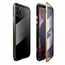For iPhone 11 Pro Case Magnetic Absorption Metal Back Glass Cover - Black&Gold