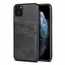 For iPhone 11 Pro Max Shockproof Leather Wallet Credit Card Slot Back Case Cover - Black