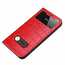 For iPhone 11 Pro Max Smart Crocodile Leather Windows Flip Case Cover - Red