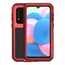 For Samsung Galaxy A30S LOVE MEI Gorilla Glass Waterproof Metal Case Cover - Red