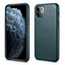 ICARER Real Genuine Leather Back Cover For iPhone 11 Pro - Dark Green