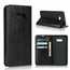 For LG V50S - Genuine Leather Case Wallet Stand Flip Cover - Black