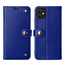 For iPhone 11 Pro Max 100% Genuine Leather Wallet Card Case Cover - Blue