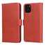For iPhone 11 Pro Max - Genuine Leather Wallet Card Case Cover Stand - Red