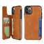 For iPhone 11 Pro Max - Leather Flip Wallet Card Holder Case Cover - Brown