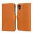 For iPhone XS X Genuine Leather Wallet Card Case Cover Stand - Light Brown