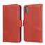 For iPhone XS X Genuine Leather Wallet Card Case Cover Stand - Red