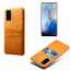 For Samsung Galaxy S20 Ultra Plus Leather Wallet Cover Card Slot Case - Orange