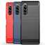For Sony Xperia 10 II Carbon Fiber Rubber TPU Protective Case Cover