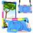 For Samsung Galaxy Tab A7 Lite 8.7" T220 T225 Heavy Duty Shockproof Rotating Stand Case - Camo&Blue