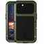 For iPhone 15 14 13 Aluminum Shockproof Waterproof Gorilla Case Cover - Green