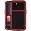 For iPhone 13 Aluminum Shockproof Waterproof Gorilla Case Cover - Red