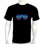 Glass EL LED T-Shirt Funny Gadgets Rave Party Disco Light