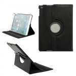 360 Degree Rotating PU Leather Case Cover Swivel Stand for Apple iPad Air - Black
