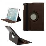 360 Degree Rotating PU Leather Case Cover Swivel Stand for Apple iPad Air - Brown