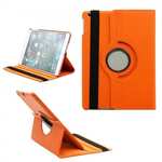360 Degree Rotating PU Leather Case Cover Swivel Stand for Apple iPad Air - Orange