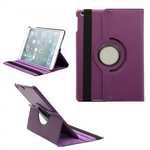 360 Degree Rotating PU Leather Case Cover Swivel Stand for Apple iPad Air - Purple