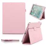 Lychee Folio Folding Slim PU Leather Stand Case Cover For New Apple iPad Air 5 5th Gen - Pink