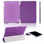 Magnetic Smart Cover Leather + Back Case for iPad Air - Purple