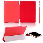 Magnetic Smart Cover Leather + Back Case for iPad Air - Red