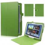 New Lychee Leather Pouch Case With Stand for Samsung Galaxy Note 10.1 P600/P601 2014 Edition - Green