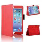 Magnetic PU Leather Smart Cover Case for iPad mini Retina 2 - Red