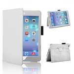 Magnetic PU Leather Smart Cover Case for iPad mini Retina 2 - White