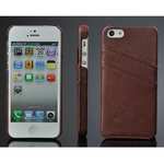 Litchi Genuine leather card holder hard back case cover for iPhone SE/5S/5 / XS MAX / XS / XR
